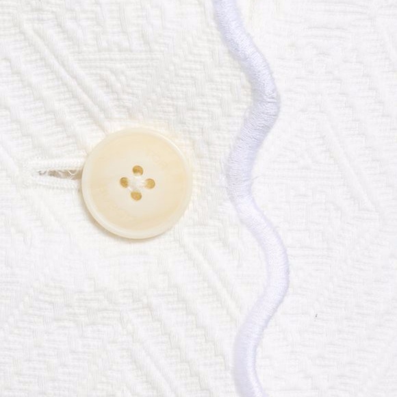 Tory Burch Scalloped Cotton-Jacquard Blazer Size 4 - Picture 5 of 5